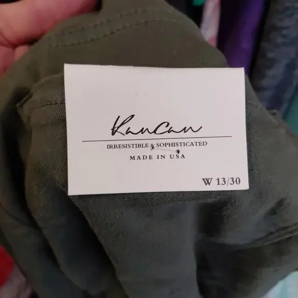 Kancan Jeans Womens 30 Olive Skinny Fit Mid Rise Ankle New Modest Classic Casual - Picture 7 of 9